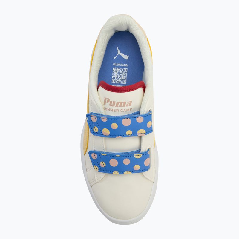 Детски обувки PUMA Smash 3.0 Summer Camp V PS warm white/chamomile/puma white 5