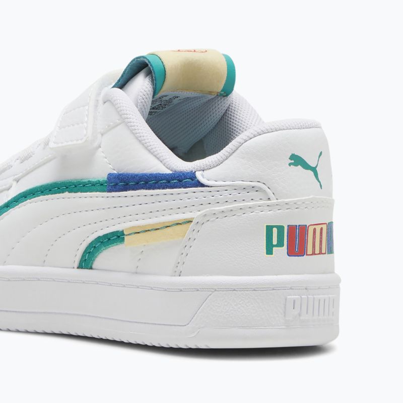 Детски обувки PUMA Caven 2.0 Ready, Set, Better AC+ PS puma white/cobalt glaze/sparkling green 9