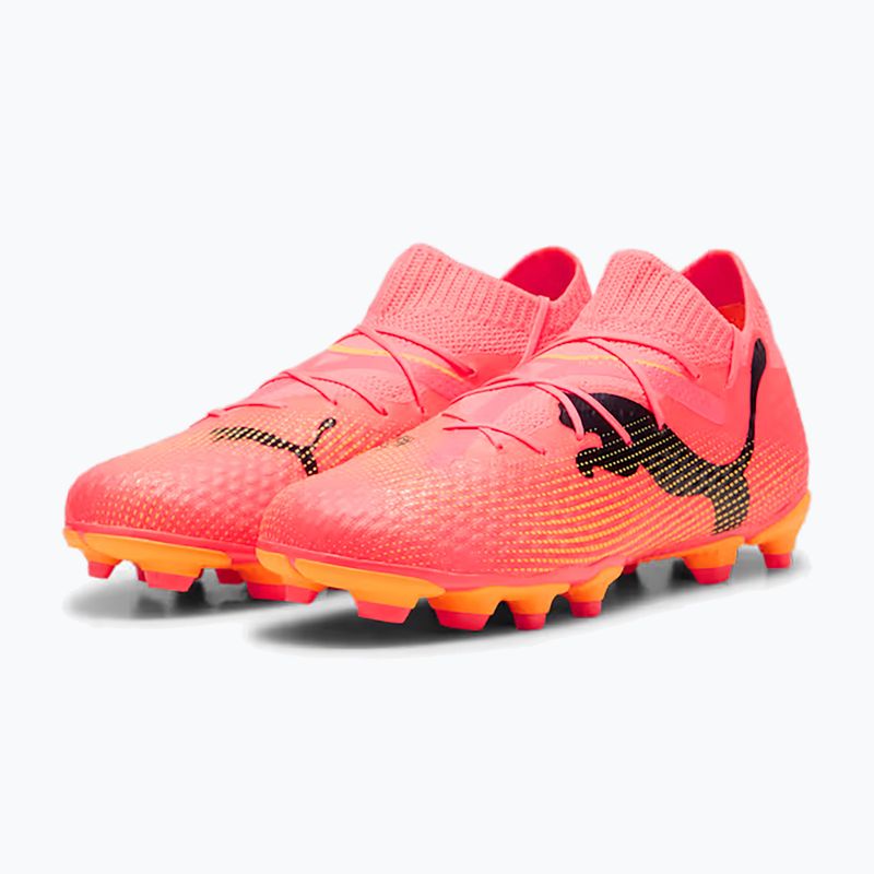 Детски футболни обувки PUMA Future 7 Pro FG/AG Jr sunset glow/puma black/sun stream 10