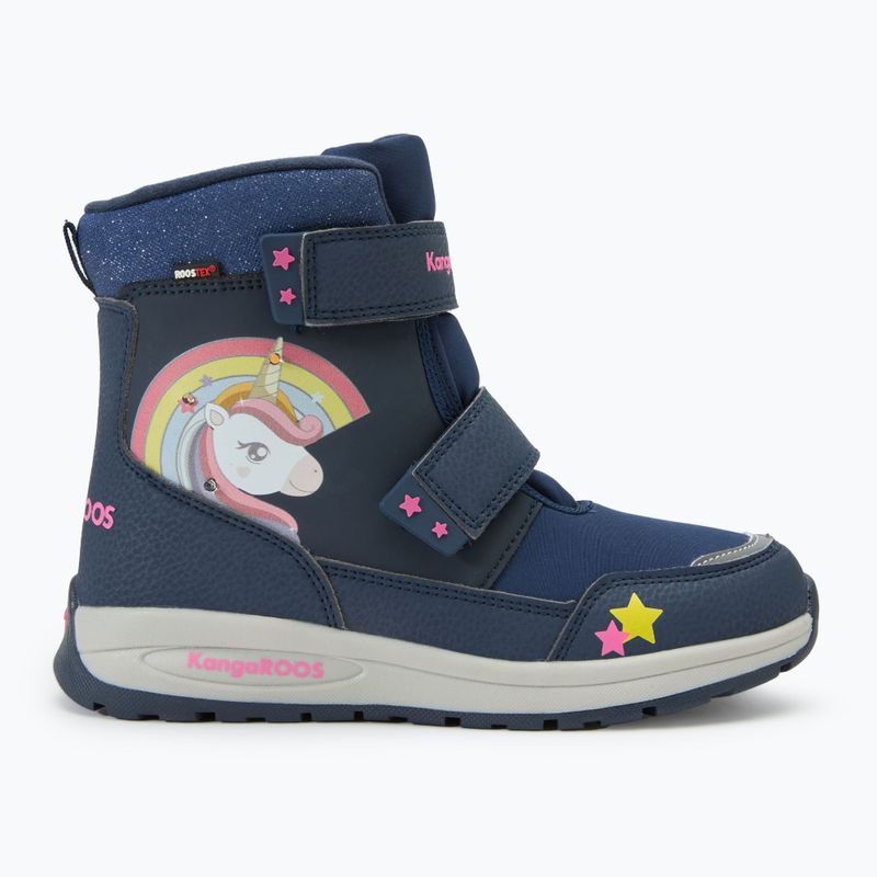 Юношески ботуши за сняг KangaROOS K-MJ Edison EV RTX SL dk navy / daisy pink 2