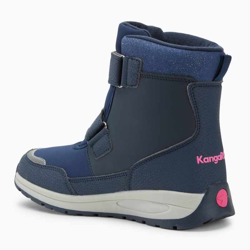 Юношески ботуши за сняг KangaROOS K-MJ Edison EV RTX SL dk navy / daisy pink 3