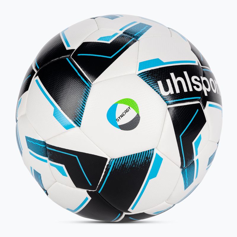 Футболна топка uhlsport Top Training Synergy Fairtrade white/black/blue размер 3 2