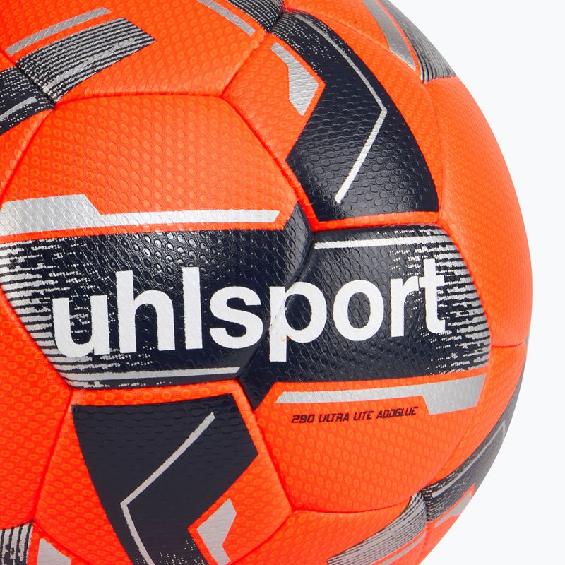 Футболна топка uhlsport 290 Ultra Lite Addglue fluo orange/marine/silber размер 3 3