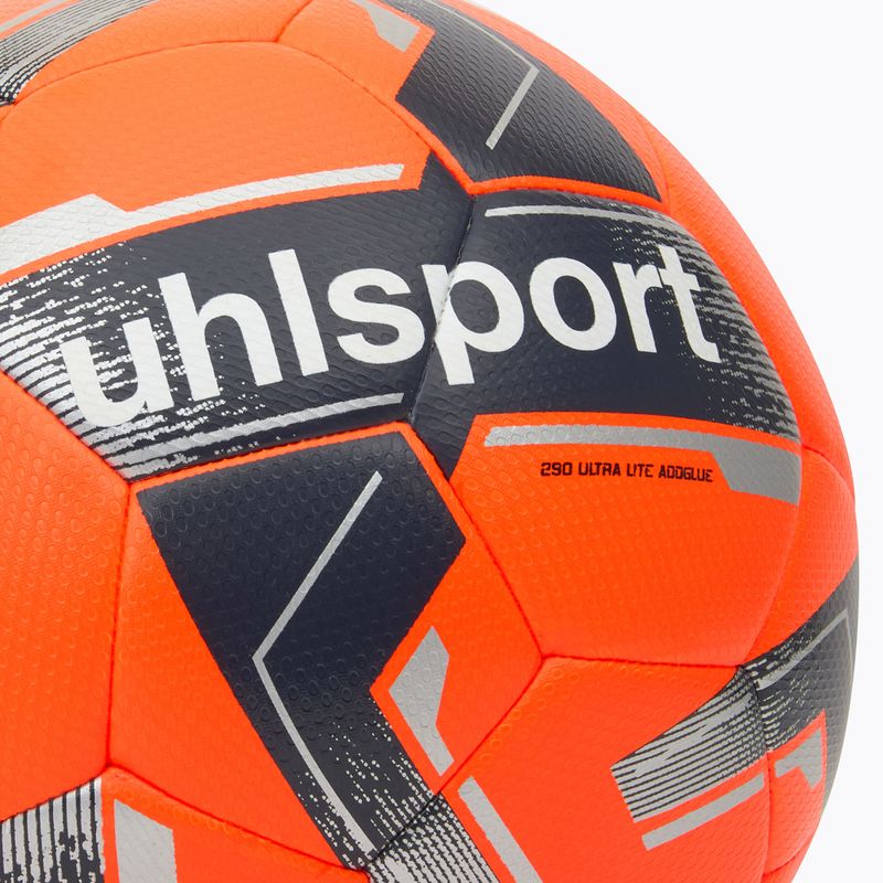 Футболна топка uhlsport 290 Ultra Lite Addglue fluo orange/marine/silber размер 5 3