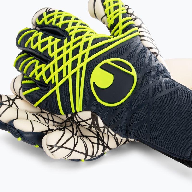 Вратарски ръкавици uhlsport Prediction Ultragrip HN navy/white/fluo yellow 3