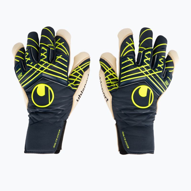 Вратарски ръкавици uhlsport Prediction Absolutgrip SC navy/white/fluo yellow