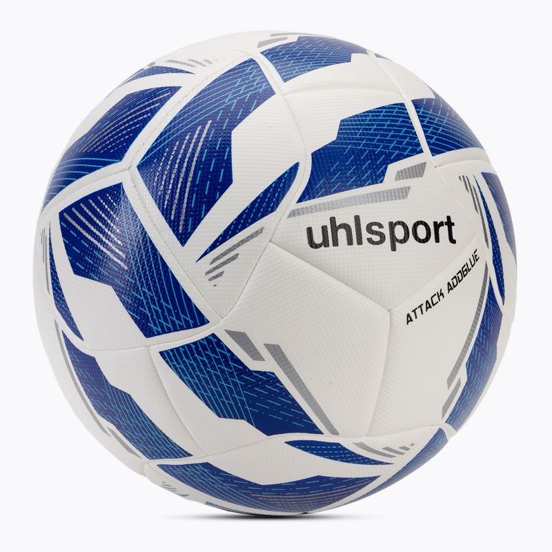 Uhlsport Attack Addglue футболна топка бяло/тъмно синьо/синьо размер 4 2