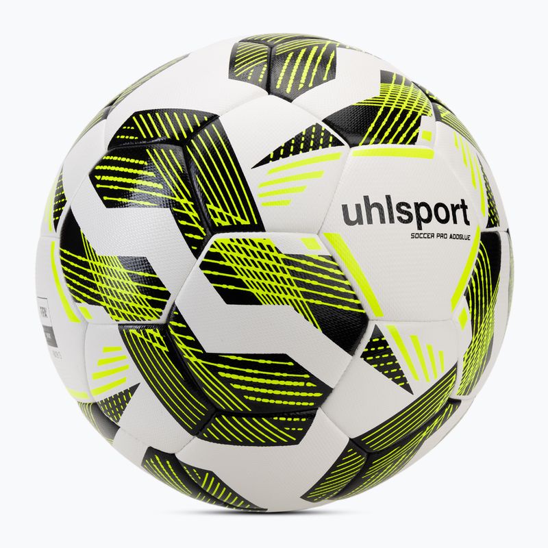 Uhlsport Pro Addglue футболна топка бяло/черно/жълто размер 5 2