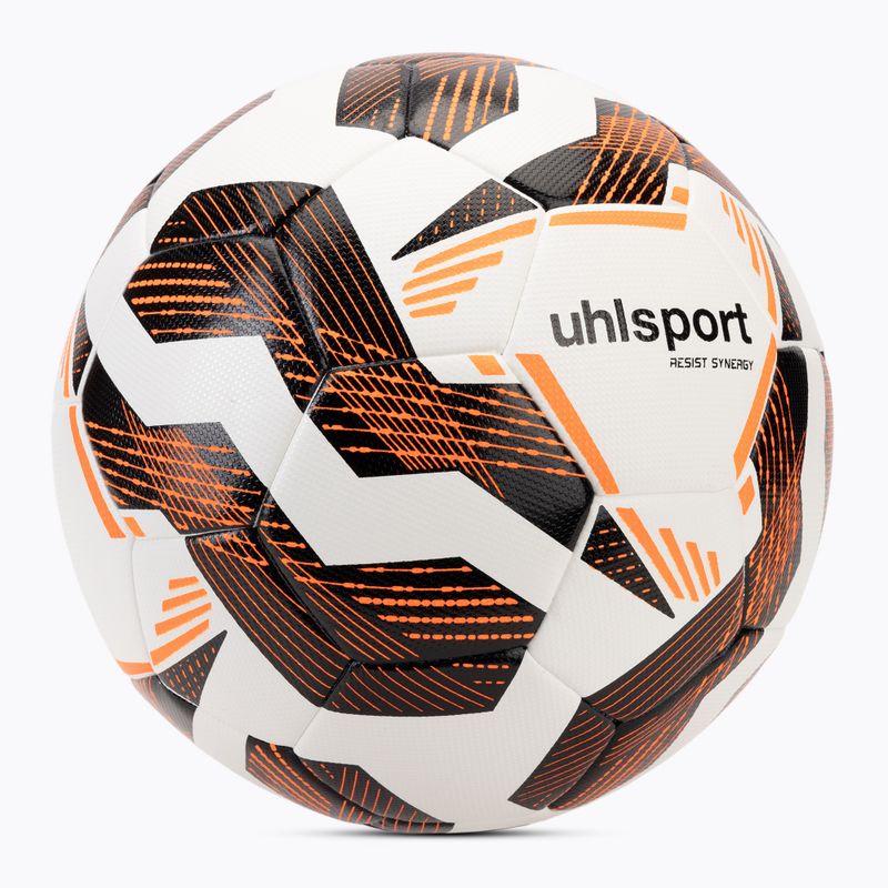 Uhlsport Resist Synergy футбол бяло/черно/оранжево размер 5 3