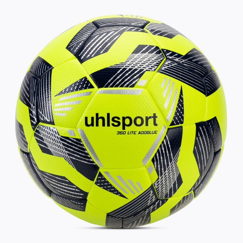 Футбол uhlsport 350 Lite Addglue fluo yellow/navy/silver размер 4