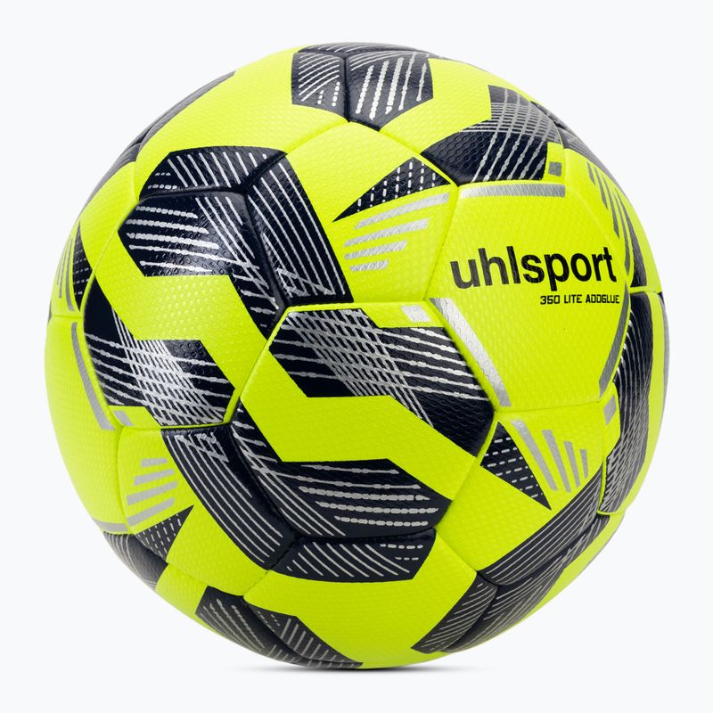 Футбол uhlsport 350 Lite Addglue fluo yellow/navy/silver размер 4 2