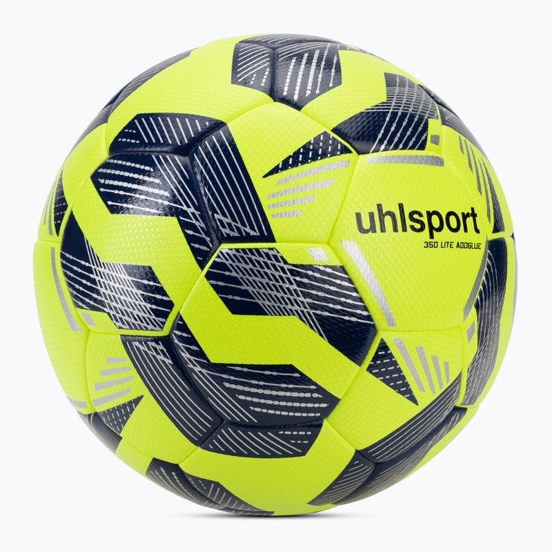 Футбол uhlsport 350 Lite Addglue fluo yellow/navy/silver размер 5 2