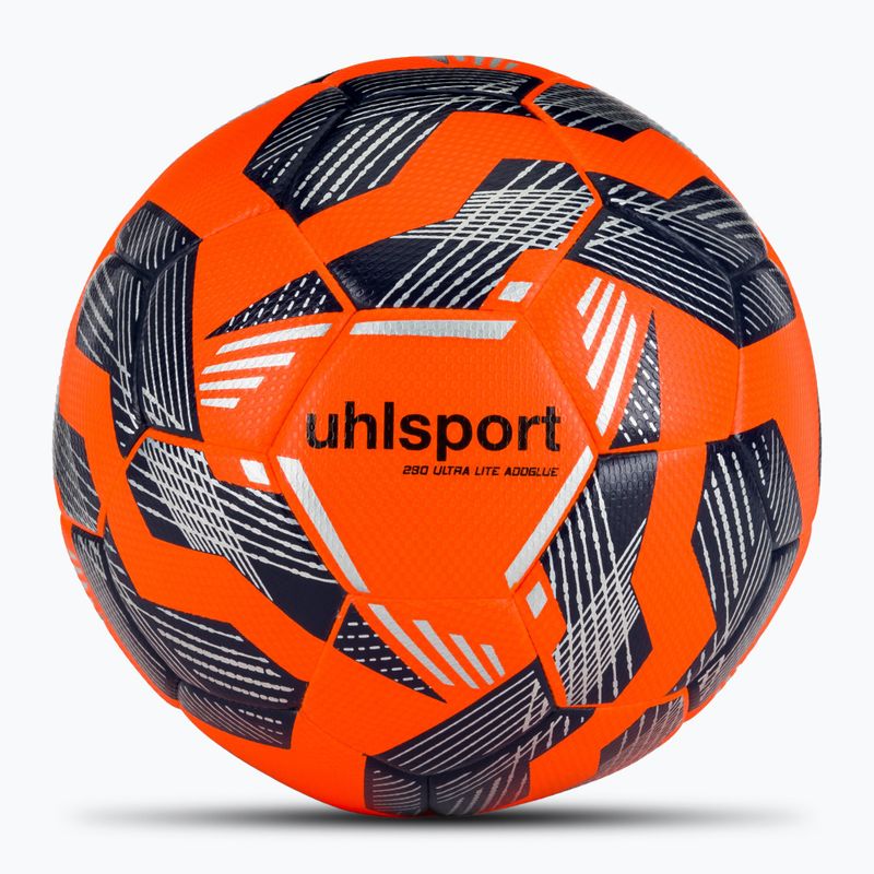 Футбол uhlsport 290 Ultra Lite Addglue fluo orange/navy/silver размер 5