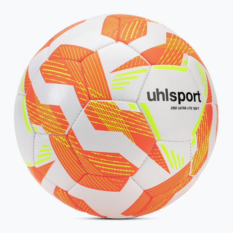 Футбол uhlsport Ultra Lite Soft 290 white/fluo orange/fluo yellow размер 4 2