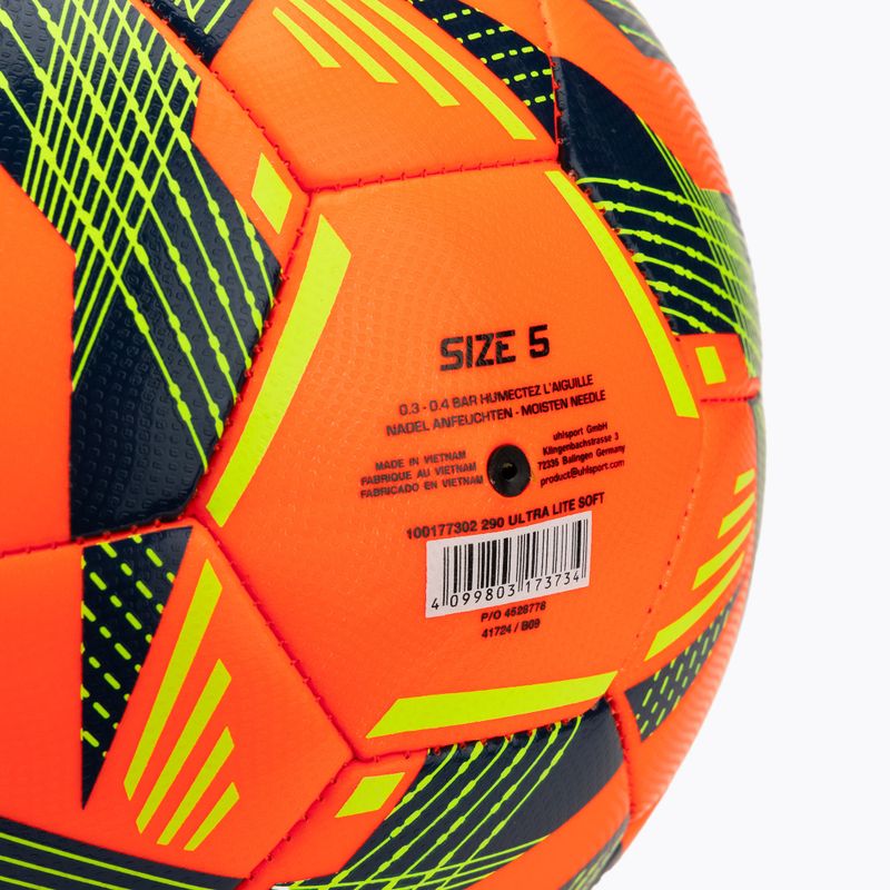 Футбол uhlsport Ultra Lite Soft 290 fluo orange/navy/fluo yellow размер 5 3