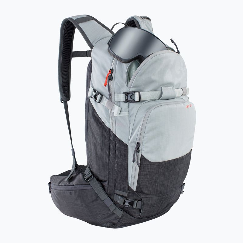 Ски раница EVOC Line 30 silver/heather carbon grey 4