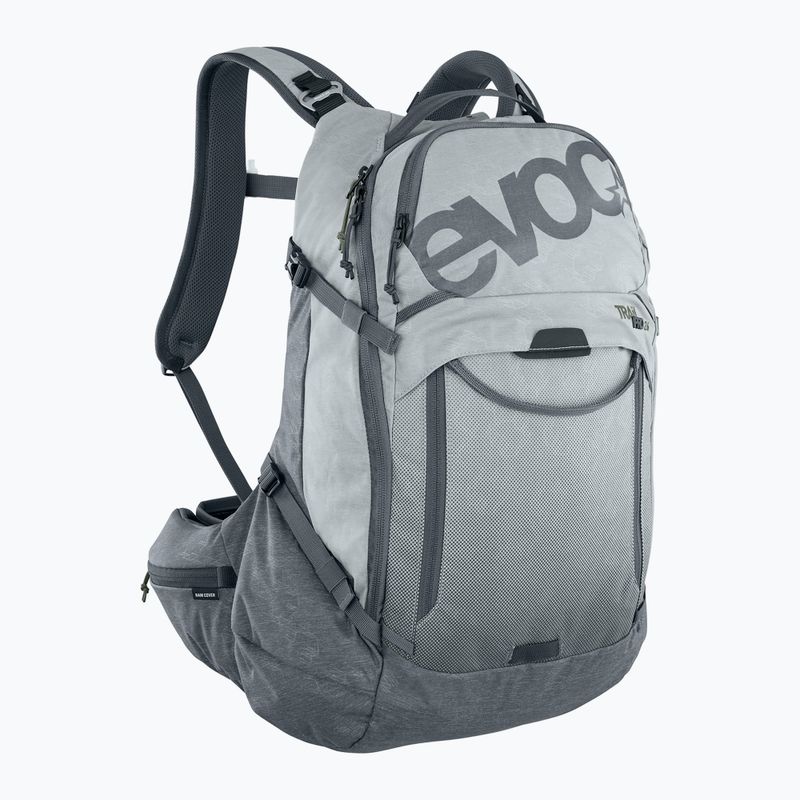 EVOC Trail Pro 26 л, камък/карбон, сива раница за велосипед