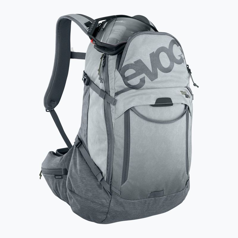 EVOC Trail Pro 26 л, камък/карбон, сива раница за велосипед 4