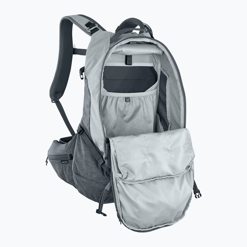 EVOC Trail Pro 26 л, камък/карбон, сива раница за велосипед 5