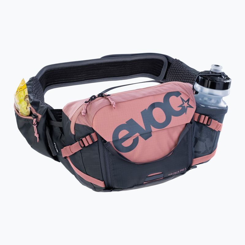 EVOC Hip Pack Pro 3 литров велосипеден бъбрек с 1,5-литров резервоар прашно розово/карбоново сиво 7