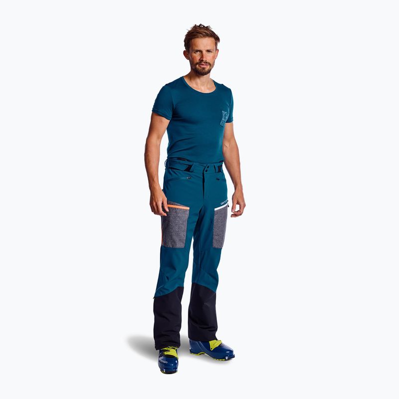 Мъжки софтшел панталони ORTOVOX Pordoi petrol blue 2