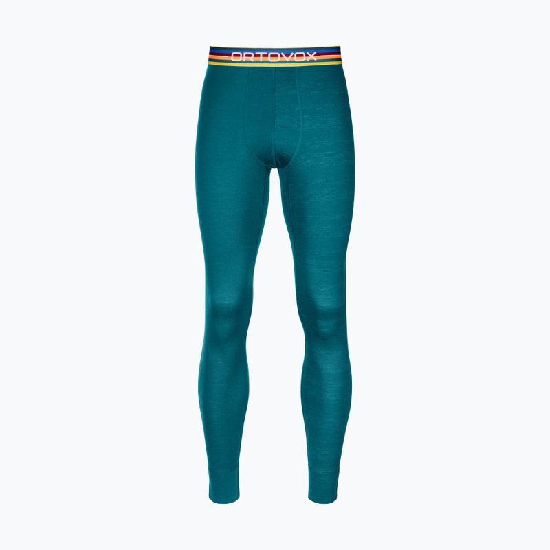 Мъжки термо панталони Ortovox 185 Rock'N'Wool Long green 8418200009