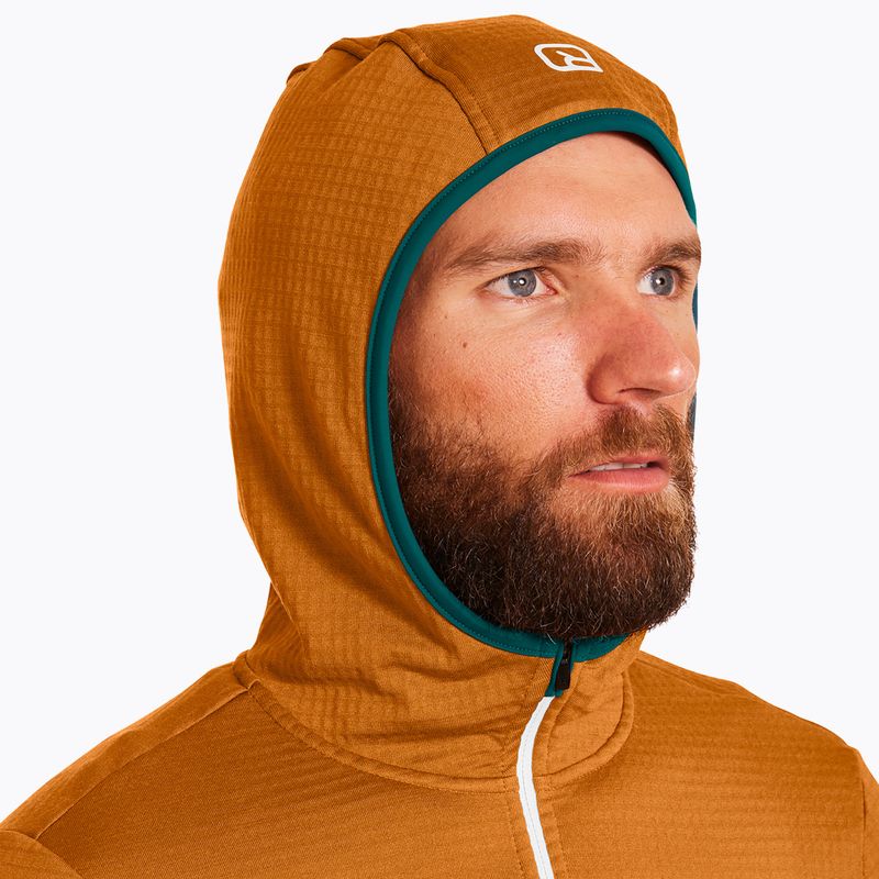 Мъжки потник ORTOVOX Fleece Grid Hoody sly fox trekking sweatshirt 4