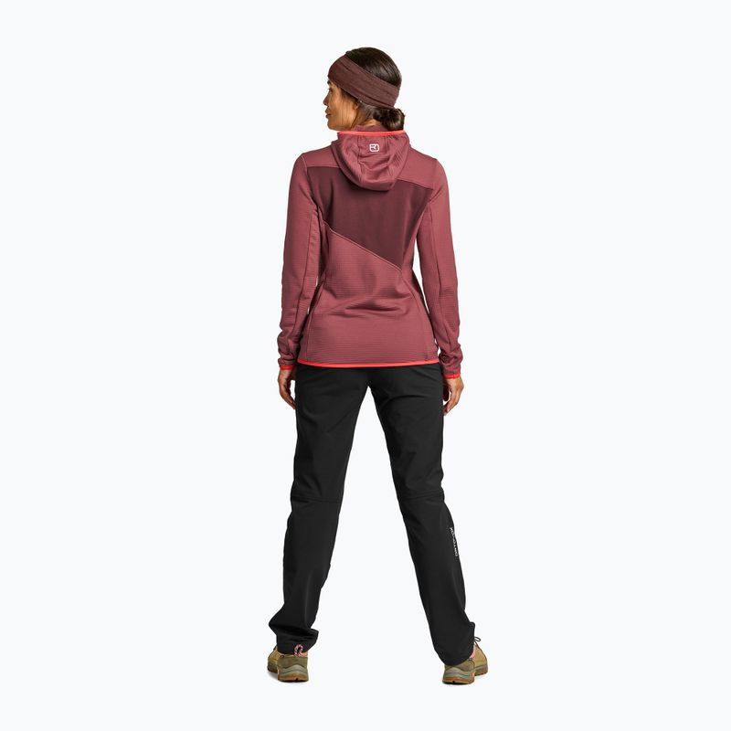 Дамски потник за трекинг ORTOVOX Fleece Grid Hoody mountain rose 3