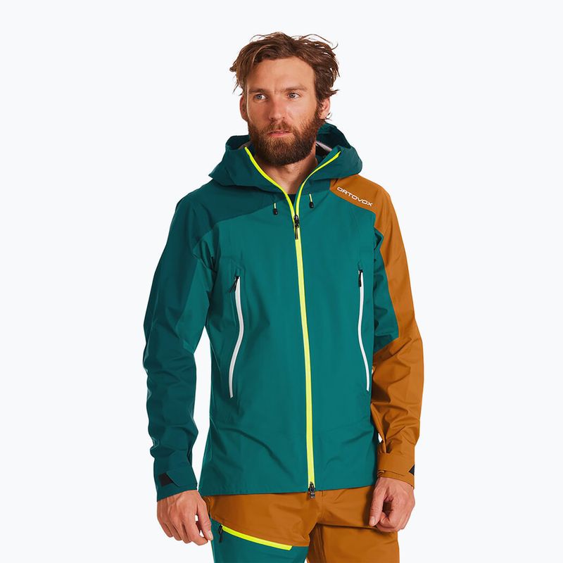 Мъжко дъждобранно яке ORTOVOX Westalpen 3L Light pacific green