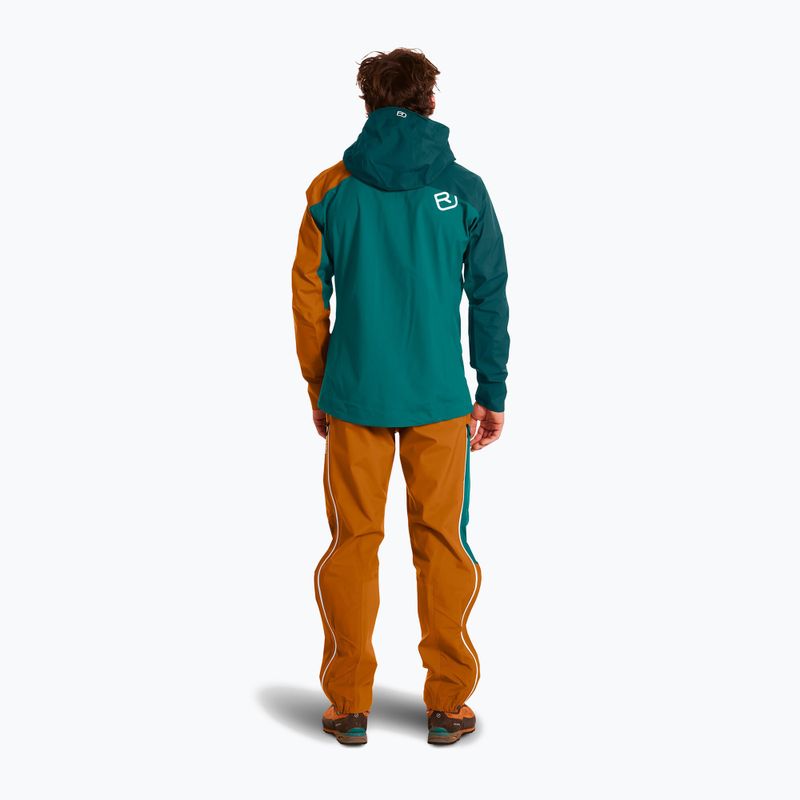 Мъжко дъждобранно яке ORTOVOX Westalpen 3L Light pacific green 3