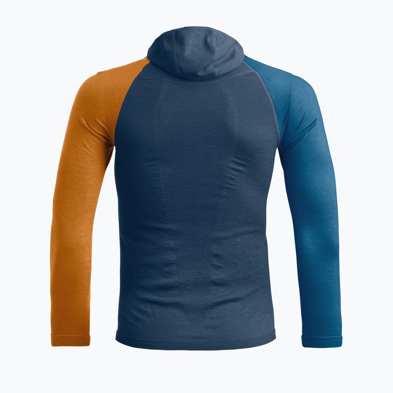 Мъжки ORTOVOX 120 Comp Light Thermal Longsleeve Hoody petrol blue 2