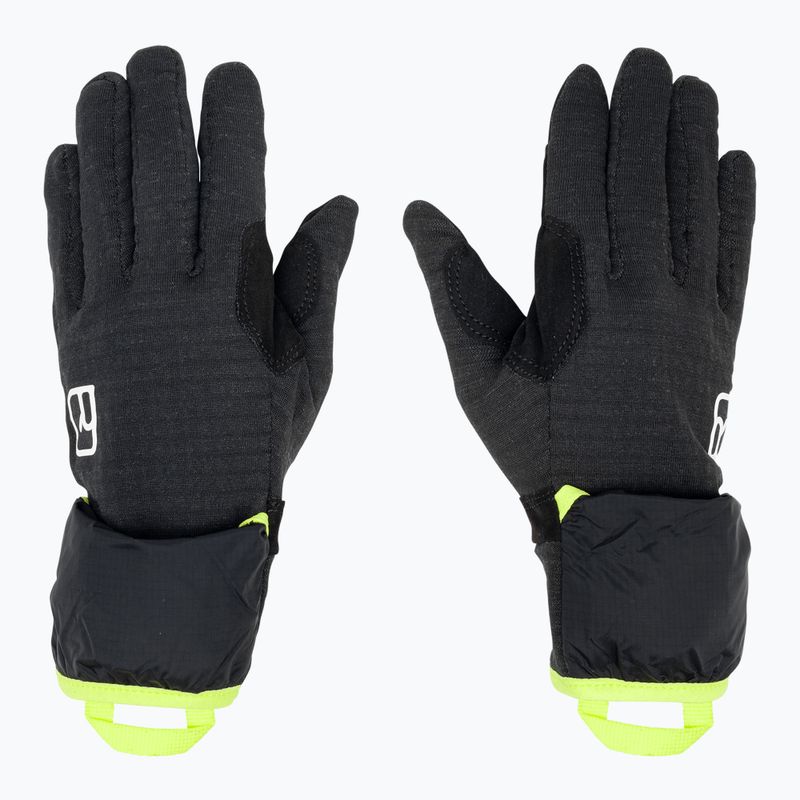 Мъжки ръкавици за скачане с парашут ORTOVOX Fleece Grid Cover black raven 3