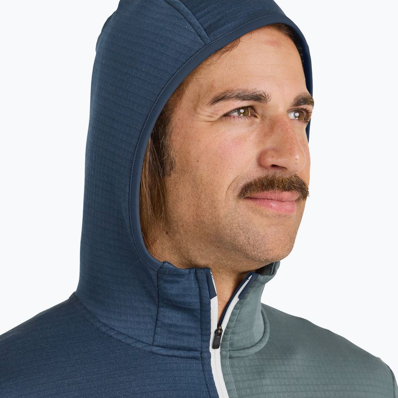 Мъжки потник ORTOVOX Fleece Light Grid с качулка Deep Ocean 5