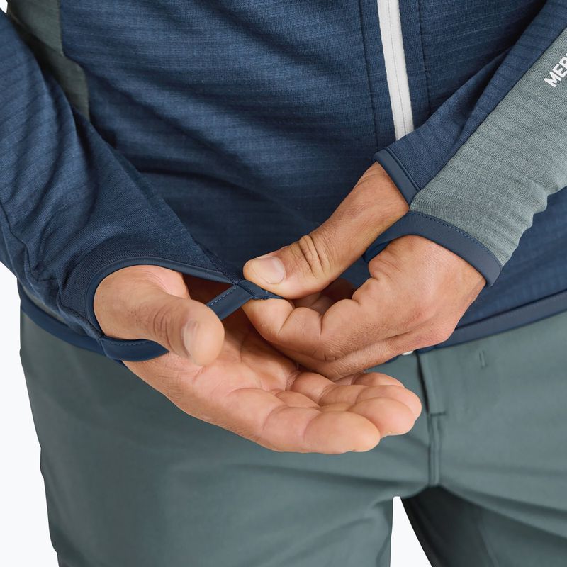 Мъжки потник ORTOVOX Fleece Light Grid с качулка Deep Ocean 6