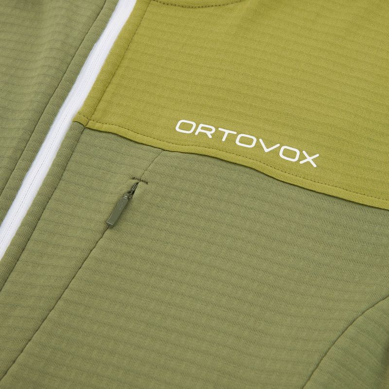 Мъжки суитшърт ORTOVOX Fleece Light Grid с качулка от диви билки 3