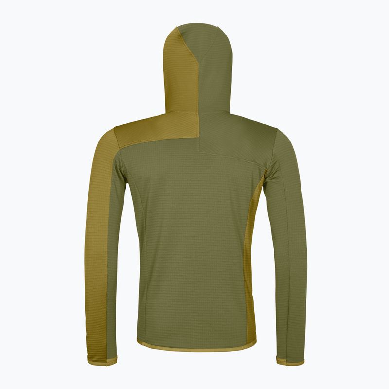Мъжки суитшърт ORTOVOX Fleece Light Grid с качулка от диви билки 2