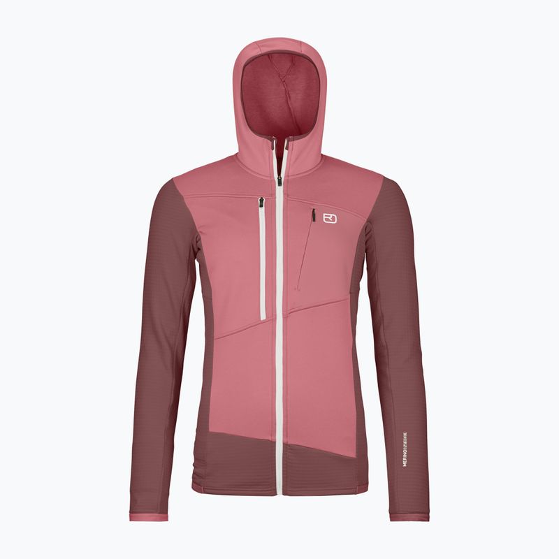 Дамски суитшърт ORTOVOX Fleece Grid Hoody mountain rose