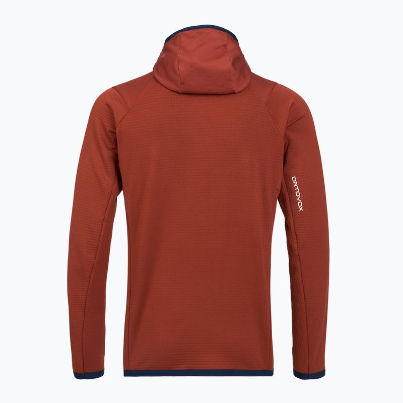 Мъжки суитшърт ORTOVOX Fleece Grid clay orange 2