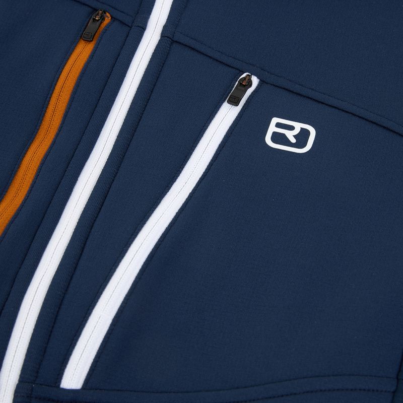 Мъжки суитшърт ORTOVOX Fleece Grid Hoody deep ocean 3