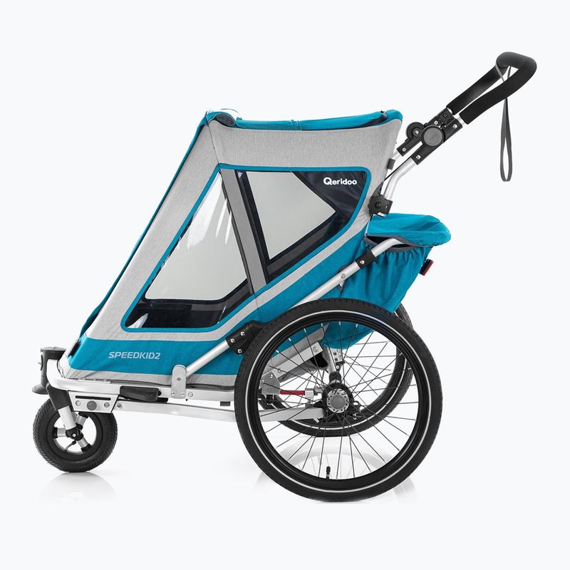 Qeridoo Speedkid2 двойно ремарке за велосипед, синьо Q-SK2-21-P 8