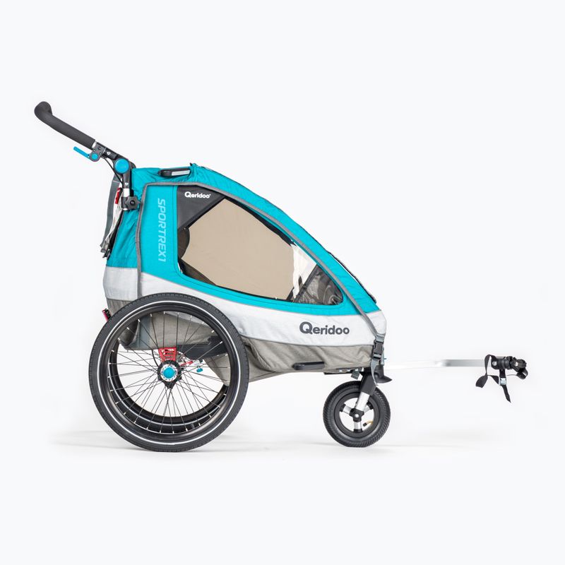 Едноместно ремарке за велосипед Qeridoo Sportrex1 синьо Q-SR1-21-P 3