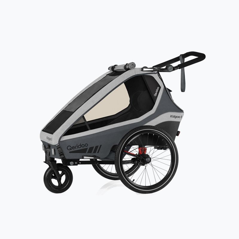 Qeridoo Kidgoo 1 ремарке за велосипед сиво Q-KDG1-22-SG