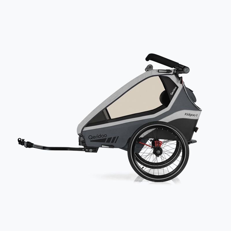 Qeridoo Kidgoo 1 ремарке за велосипед сиво Q-KDG1-22-SG 2