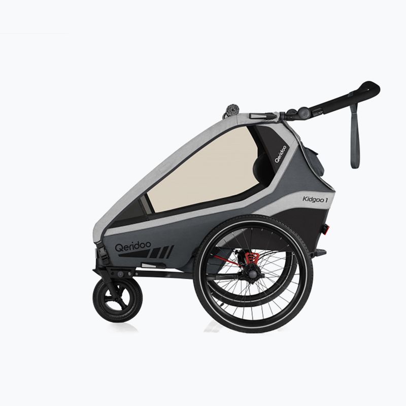Qeridoo Kidgoo 1 ремарке за велосипед сиво Q-KDG1-22-SG 3