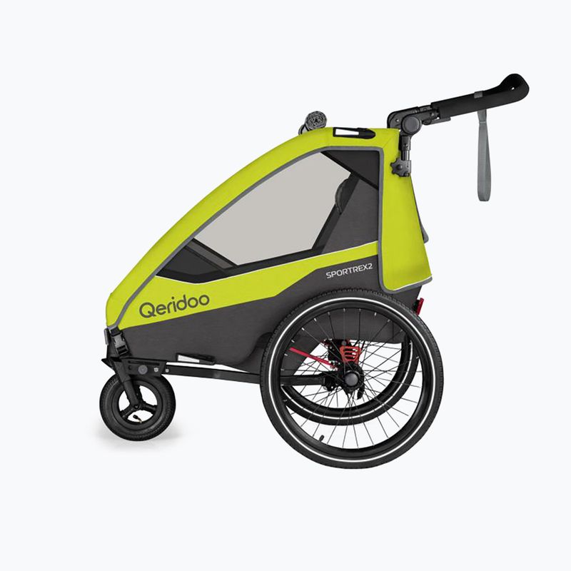 Qeridoo Sportrex 2 LE двуместно ремарке за велосипед, жълто Q-SPR2-22-LG 2