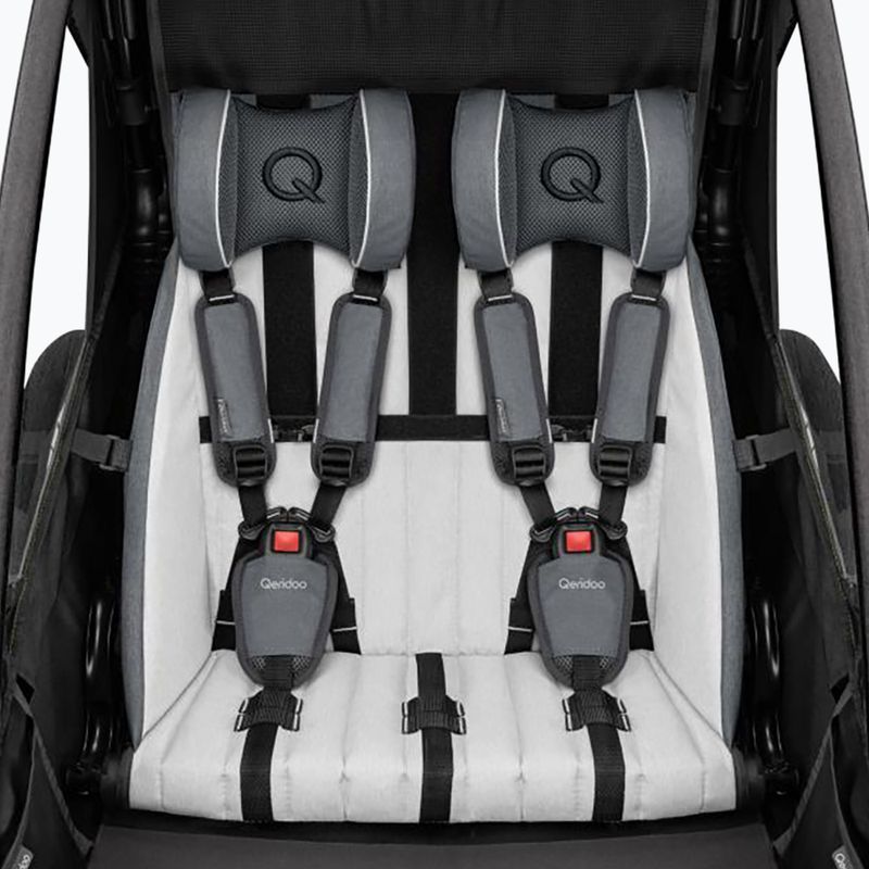 Qeridoo Sportrex 2 LE двуместно ремарке за велосипед, жълто Q-SPR2-22-LG 4