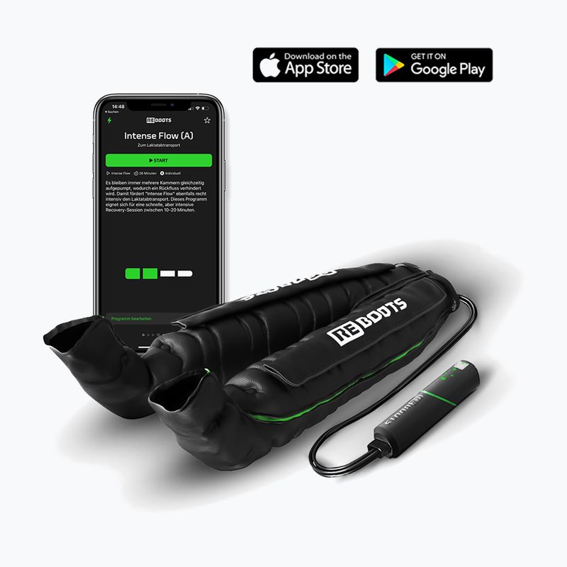 Маншони за лимфен дренаж REBOOTS Go Lite Recovery Pants 2.0 2025 Edition black/white/green 7