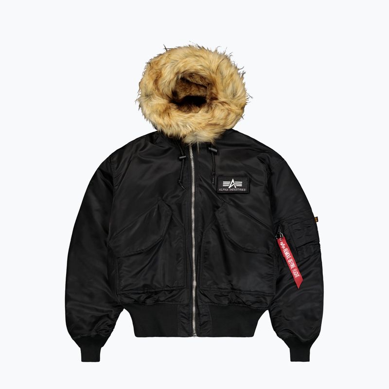 Alpha Industries мъжко яке с качулка 45/P Custom Bomber черно/отразително 7
