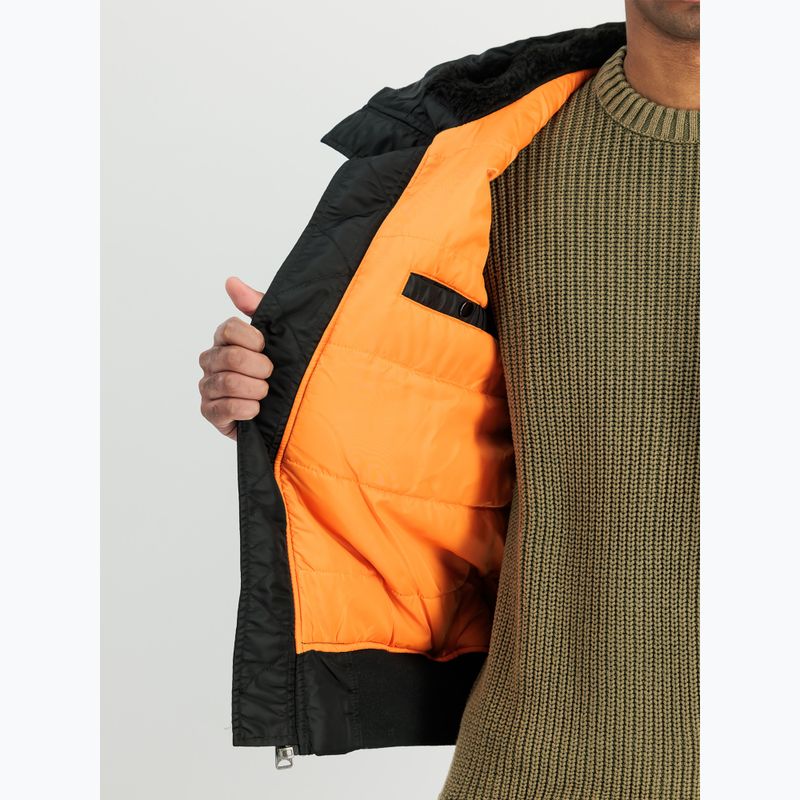 Мъжко яке Alpha Industries MA-1 Bomber с качулка черно 4