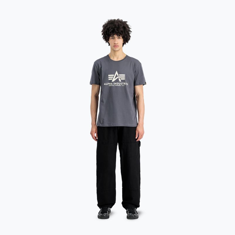 Alpha Industries мъжка тениска Basic grey black 2